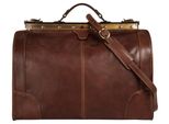 Reisetasche PikÉ "Lombardia Medium", Gr. B/H/T: 40Cm X 35Cm X 16Cm Onesize, Braun, Leder, Beschichtet, GläNzend, Taschen Reisetasche, Echt Leder, Made In Italy