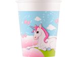 Bicchieri Di Carta Unicorno 8 Pezzi, 200 Ml