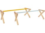 Piccolo Piede Cavaletti Set Di Ostacoli Per Bambini 12397 Marrone Giocattolo Da Esterno