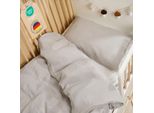 Biancheria Da Letto Per Bambini Laleni 100X135 Cm E 40X60 Cm In Cotone, Mussola In Grigio