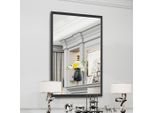 Wisfor Specchio Da Parete Specchio Bagno Specchio Vanità Specchio Corridoio Specchio Appeso Con Cornice In Alluminio Nero 120X76Cm Specchio Bagno Deco 12,6Kg Rettangolo