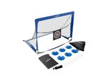 ArtSport Pop-up Fußballtor Goal Master - 2er Set mit Zubehör, 2 Fußballtore Indoor, Garten - Blau