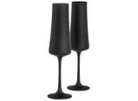 Novel Gläserset , Schwarz , Glas , 2-teilig , 210 ml , Lfgb , Essen & Trinken, Gläser, Gläser-Sets