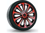 Nrm Strong Duo Copriruota Per Cerchi In Acciaio Set Di 4 Rosso/Nero 15""