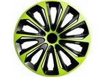 Nrm Strong Duo Copriruota Per Cerchi In Acciaio Set Di 4 Verde/Nero 14""