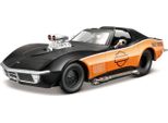 Maisto - Harley-Davidson Custom, 1970 Chevrolet Corvette , 1:24