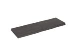 Vidaxl Piano Da Tavolo 120X40X(2-6) Cm In Legno Massiccio Trattato Bordo Albero