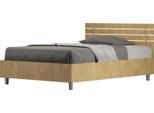 Ityhome - Letto Una Piazza E Mezza Contenitore 120X190 Testata Dritta Con Doghe Quercia Ankel