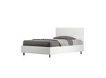 Ityhome - Letto Una Piazza E Mezza Contenitore 120X190 Testata Dritta Bianco Frassino Demas