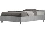 Ityhome - Letto Una Piazza E Mezza Contenitore 120X190 Cemento Nuamo