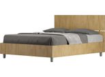 Ityhome - Letto Matrimoniale Francese Contenitore 140X190 Testata Dritta Quercia Demas