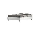 Ityhome - Letto Matrimoniale Francese Contenitore 140X190 Bianco Frassino Nuamo