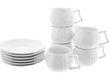 Set Di Tazze Demitasse In Porcellana - Eleganza Senza Tempo In Tre Design Esclusivi Bianco
