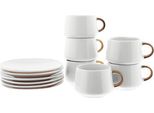 Set Di Tazze Demitasse In Porcellana Da 100 Ml - Per Un Caffè Elegante A Casa Gold