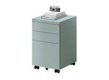 Flexispot - Mobiletto Per Ufficio Con 3 Cassetti, Serratura, Guide Silenziose E Ruote Antiribaltamento Per Ufficio E Casa Blue
