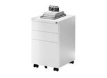 Flexispot - Mobile Per Ufficio Con 3 Cassetti, Serratura, Guide Silenziose E Ruote Antiribaltamento Per Ufficio E Casa Bianco