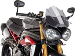Cupolino Puig Naked Sport Fumè Chiaro Omologato Abe Per Triumph