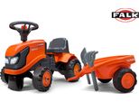 Falk 260C Baby Kubota Trattore Trainabile Con Rimorchio, Rastrello E Pala