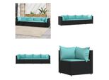 Vidaxl Set Salotto Da Giardino 4 Pezzi Con Cuscini In Poly Rattan Nero - Set Salotto Da Giardino - Set Salotto Da Giardino - Set Salotto Da Esterno - Set Salotto Da Terrazzo