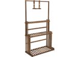 Supporto Per Piante Sospese, Design A 3 Livelli, Capacità Di Carico 20 Kg, Legno