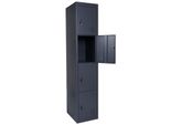 SchließFach Preston T163, SchließFachschrank Wertfachschrank Spind, Metall 180X38X45Cm ~ Anthrazit