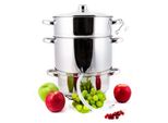 Grafner® XXL Edelstahl Dampfentsafter 8 Liter mit Schlauch + Klemme Fruchtentsafter