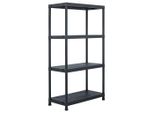 Ripiani 5 Pezzi Nero 60 X 30 X 138 Cm Plastica