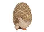 Clayre & Eef Figurina Di Pollo 10 Cm In Poliresina Marrone