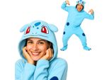 Onesie Kigurumi Pigiama Pokemon Bulbasaur Travestimento Costume Xl: 175 - 185Cm