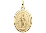 KettenanhäNger Jobo "AnhäNger Milagrosa Oval", Gold (Gelbgold 333), SchmuckanhäNger, Damen, Gelbgold 333, KettenanhäNger, 333 Gold