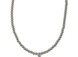 Kette Mit AnhäNger Firetti "Schmuck Geschenk Edelstahl Halsschmuck Halskette Kugeln", Silber (Silberfarben, Kristallweiß), Halsketten, Damen, Edelstahl, L: 43 B: 6Mm, Made In Germany - Mit Zirkonia (Synth.), B:6Mm