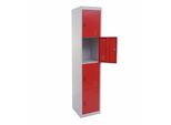SchließFach Preston T163, SchließFachschrank Wertfachschrank Spind, Metall 180X38X45Cm ~ Rot