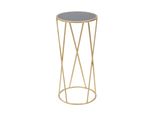 Mauro Ferretti Tavolo Telefonico Singolo Ø 35X75 Cm Oro Nero