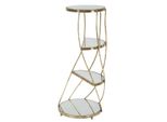 Mauro Ferretti Tavolino Twisty Ø 38X86 Cm Oro