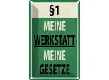 Vianmo Insegna Di Latta 30X20 Cm §1 Meine Werkstatt Meine Gesetze