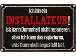 Vianmo Insegna Di Latta 12X18 Cm Bin Installateur Kann Reparieren