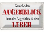 Vianmo Insegna Di Latta 20X30 Cm GenießE Den Augenblick Leben