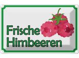 Vianmo Insegna Di Latta 20X30 Cm Frische Himbeeren Hofladen