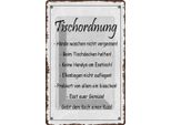 Vianmo Insegna Di Latta 30X20 Cm Tischordnung HäNde Waschen