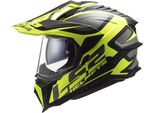 Casco Da Motocross LS2 MX701 Explorer Alter Matt, Nero Opaco/Giallo, L (59/60)