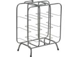Mauro Ferretti Portabottiglie Quadrato 9 Posti 40X23X47,5 Cm Grigio Scuro