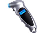 Manometro Digitale Della Pressione Dei Pneumatici Retroilluminato Lcd Portatile Multifunzionale Per Auto Camion Biciclette Argento