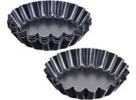 Set Di 6 Stampi Per Crostate E Tartellette Con Bordi Ondulati