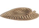 Ciotola Di Legno - Foglia - Circa 31 X 27 Cm - 1 Pezzo