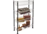 Orion Scaffale In Piedi Scaffale In Piedi Organizzatore Cestini Di Stoccaggio A 4 Livelli Per Cucina Bagno Officina Stretto Robusto 83X19,5X50 Cm