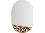 Mauro Ferretti Specchio Da Parete Carv 60X5,3X90 Cm Nero Naturale