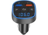BC57 Accendisigari Bluetooth Per Auto - Trasmettitore Fm Multifunzionale Compatibile Qc3.0 Adattatore Lettore Mp3 A Ricarica Rapida Nero