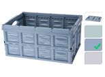 Scatola Pieghevole Per La Spesa 45L Grigio 52,5 X 39 X 25,5 Cm