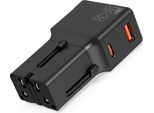 Mobile Origin Adattatore Da Viaggio 25W, Eu/Us/Uk/Au, Nero