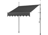 Tenda Da Sole Per Balcone, Altezza Regolabile 200-300 Cm, Tessuto Resistente Ai Raggi Uv, 250 X 120 Cm Grigio